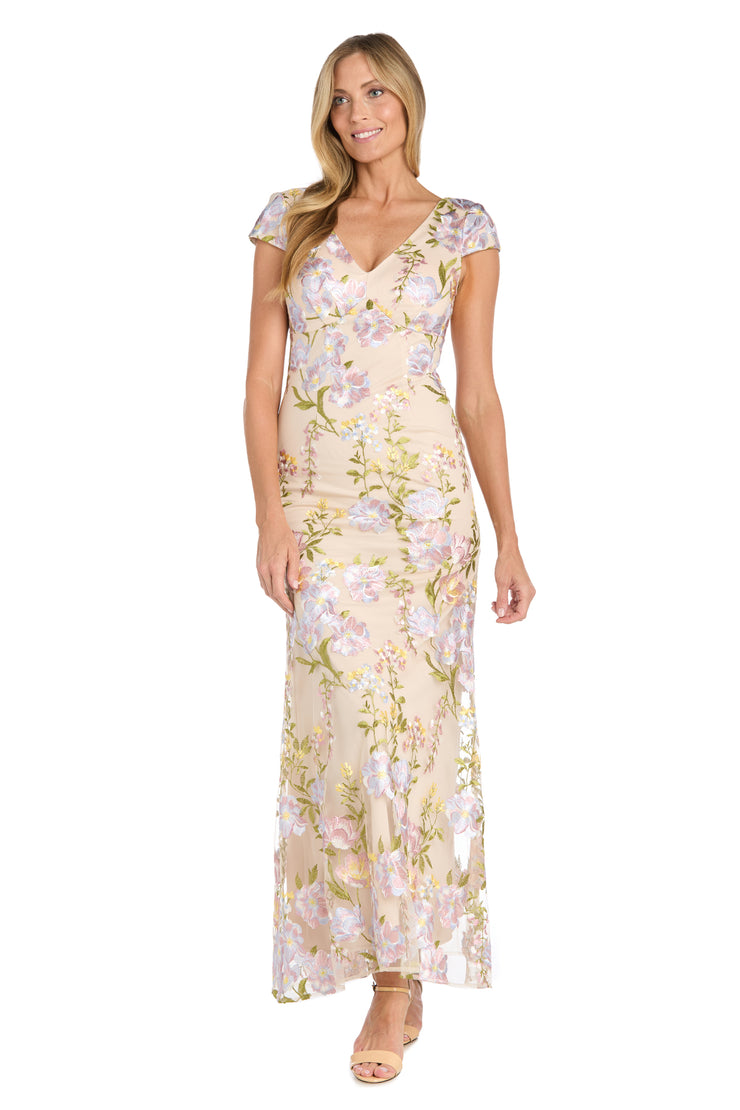 Floral Mesh Maxi Dress