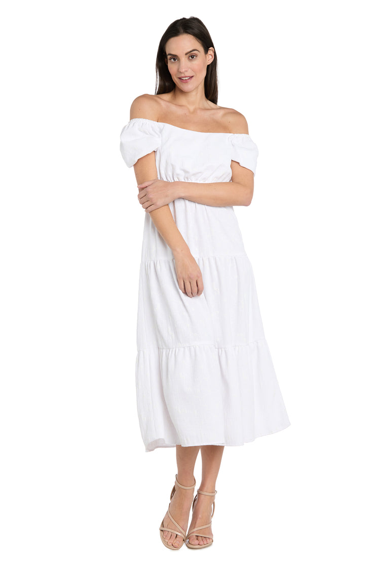 Spring Linen Midi Dress