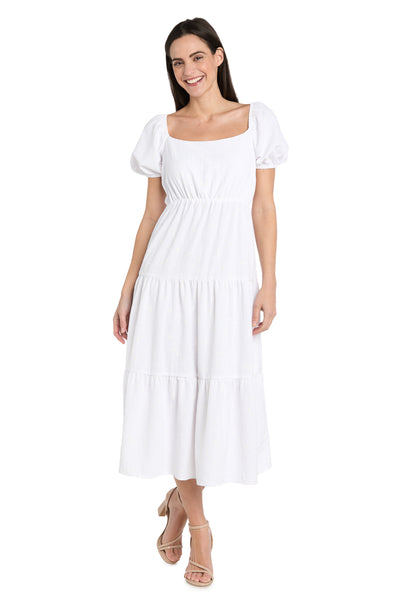 Spring Linen Midi Dress