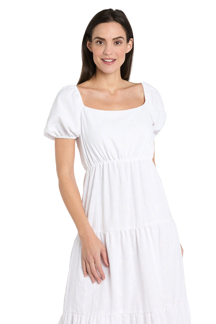 Spring Linen Midi Dress
