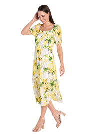 Sunflower Linen Midi Dress