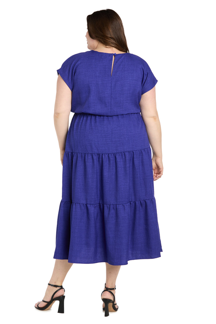 Coastal Drift Linen Dress - Plus