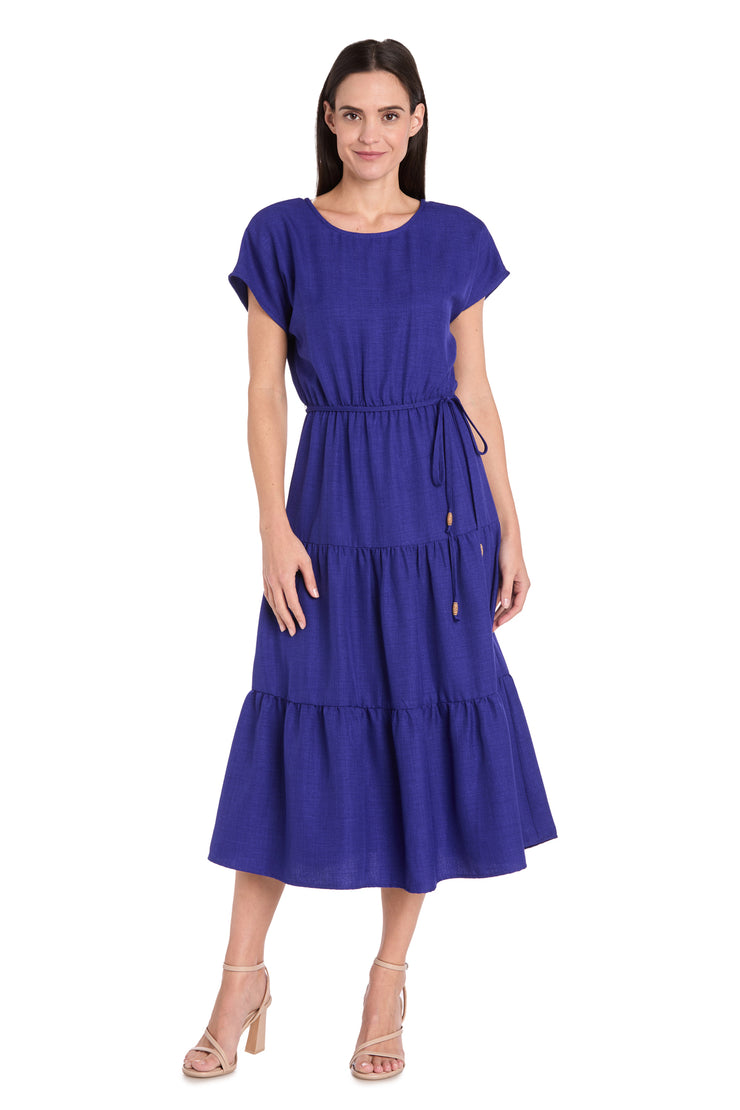 Coastal Drift Linen Dress Indigo / 10 Coastal Drift Linen Dress Indigo / 10