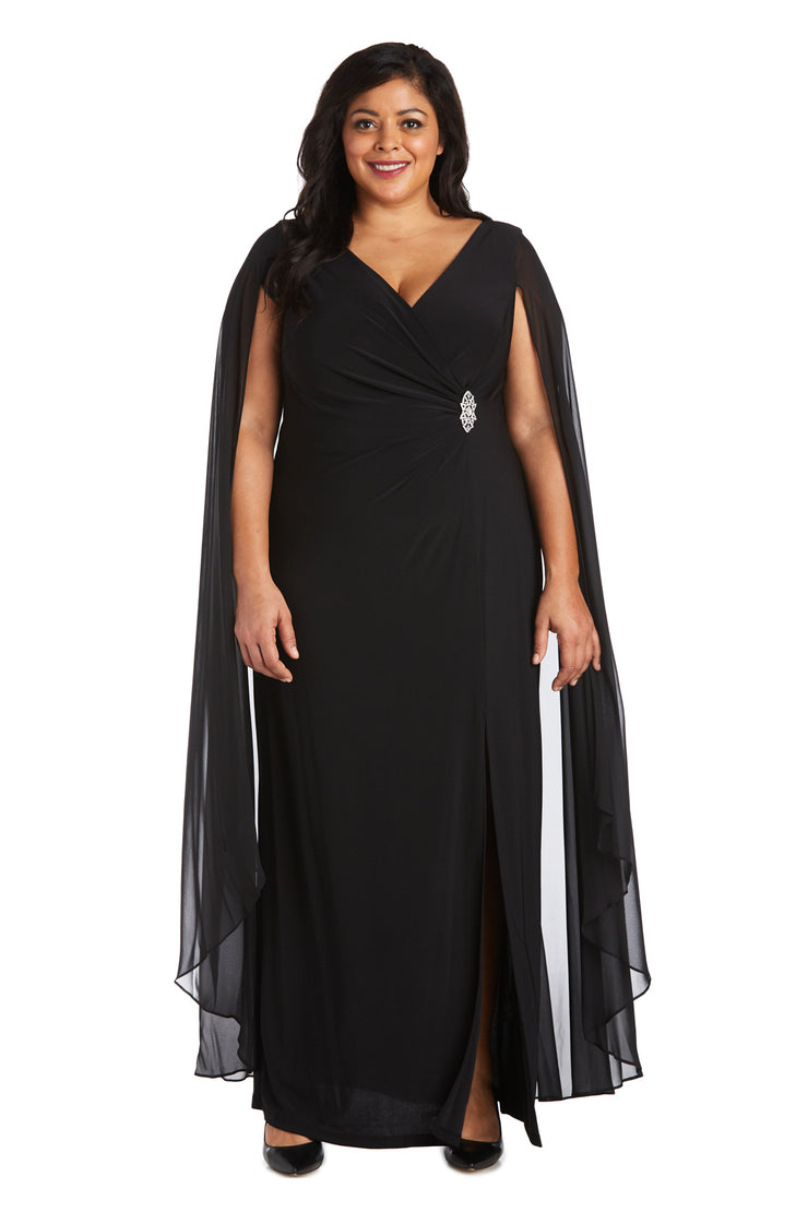 Chiffon Duster Cape Gown - Plus