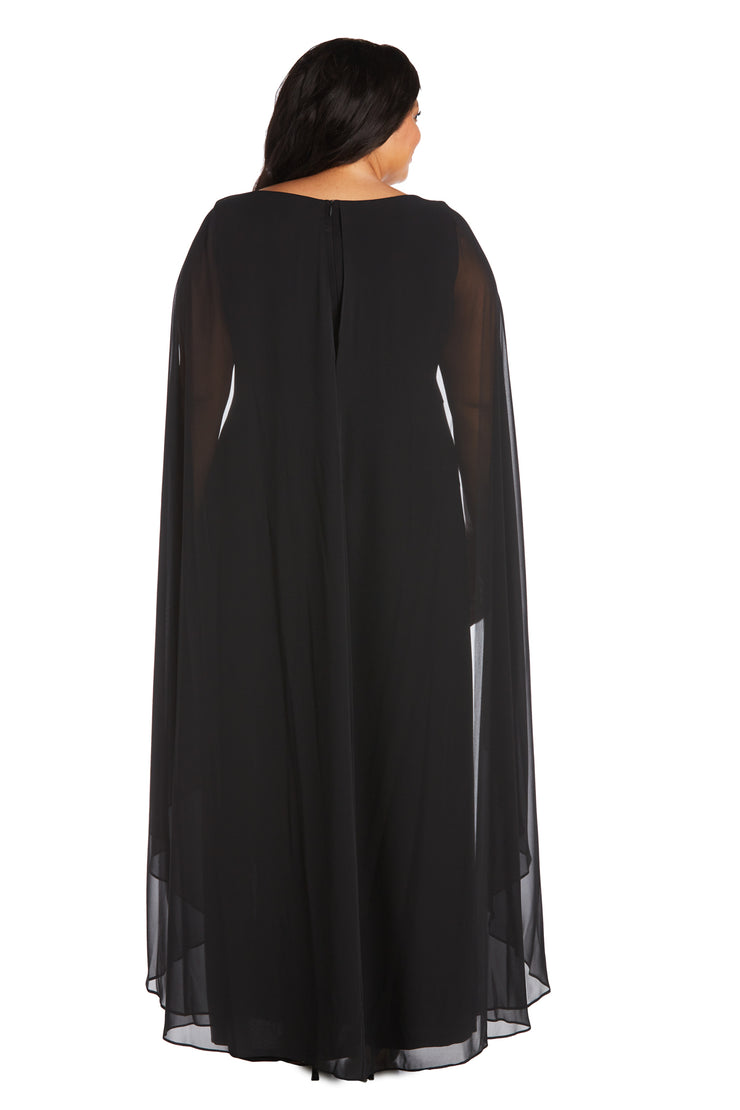 Chiffon Duster Cape Gown - Plus