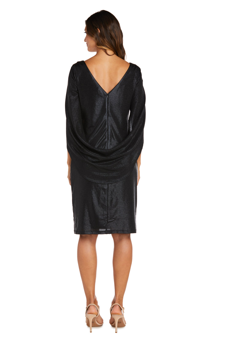 Cocktail Dress with Draped Sleeves – R&M Richards