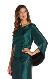 Long Dress with Back Drape Sleeves