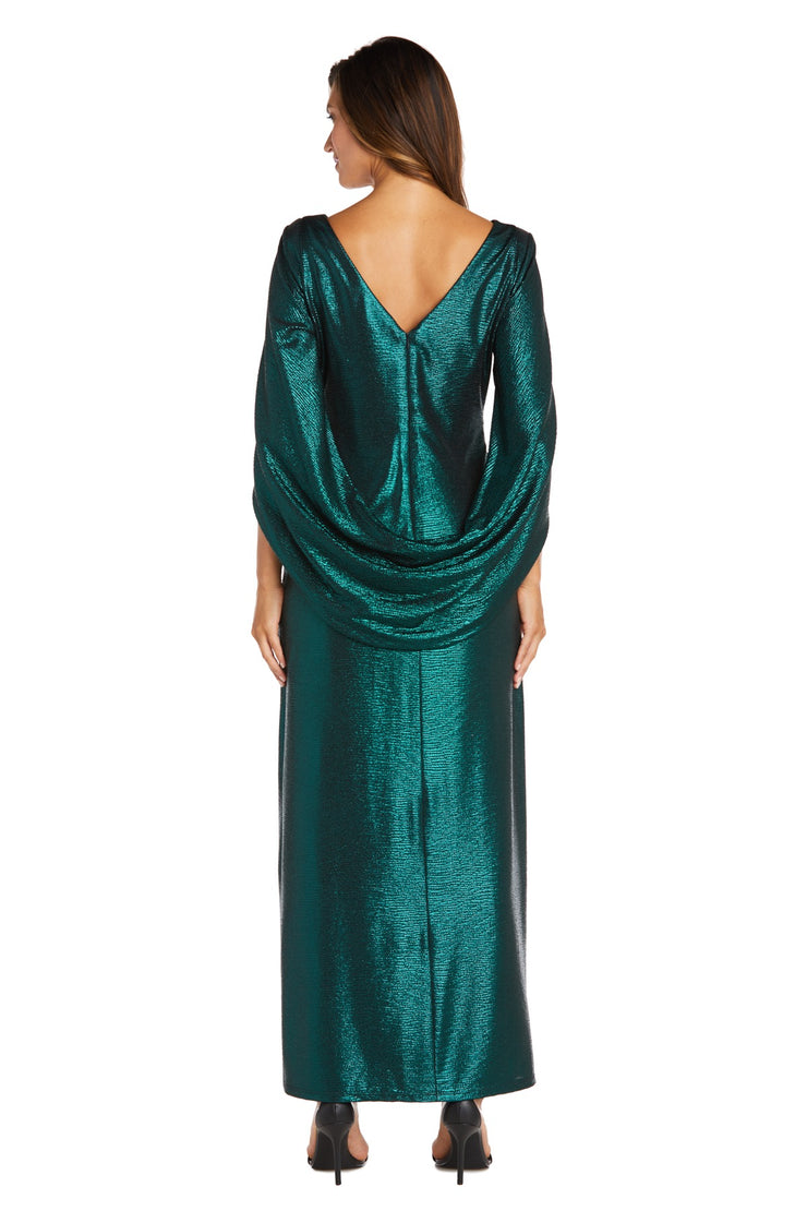 Long Dress with Back Drape Sleeves