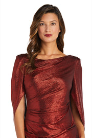 Long Dress with Back Drape Sleeves