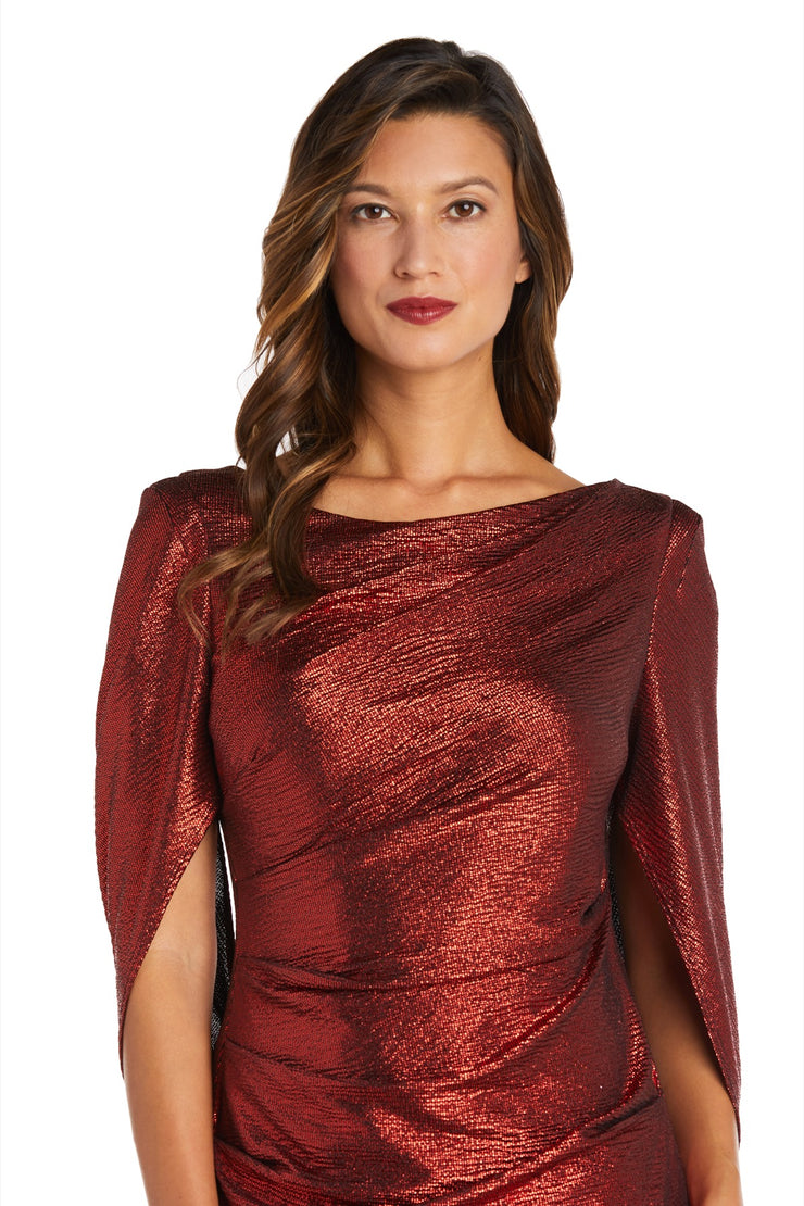 Long Dress with Back Drape Sleeves