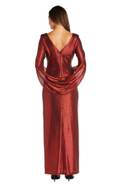 Long Dress with Back Drape Sleeves