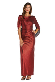 Long Dress with Back Drape Sleeves