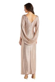 Long Dress with Back Drape Sleeves