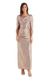 Long Dress with Back Drape Sleeves