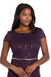 Vivienne Scalloped Lace Faux Wrap Dress