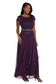 Vivienne Scalloped Lace Faux Wrap Dress