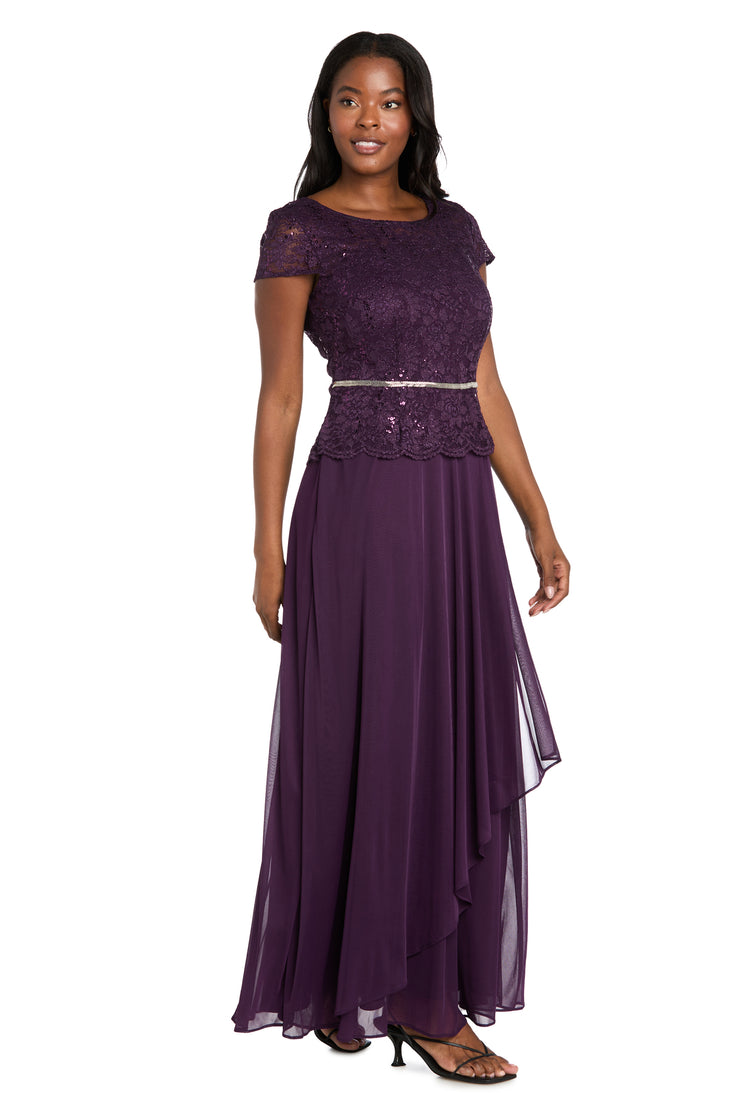 Vivienne Scalloped Lace Faux Wrap Dress