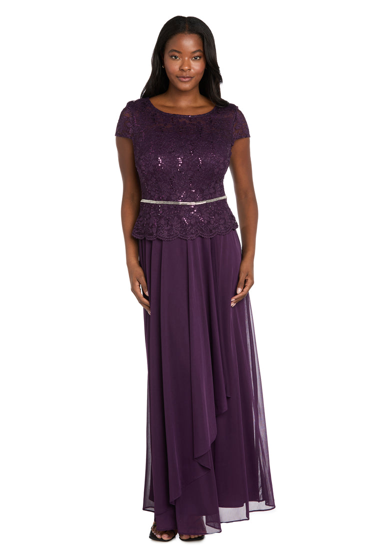 Vivienne Scalloped Lace Faux Wrap Dress