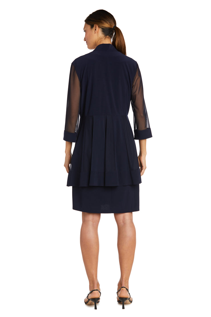 R&M Richards Womens Plus 2PC Mesh Inset Dress with Jacket R&M Richards Womens Plus 2PC Mesh Inset Dress with Jacket
