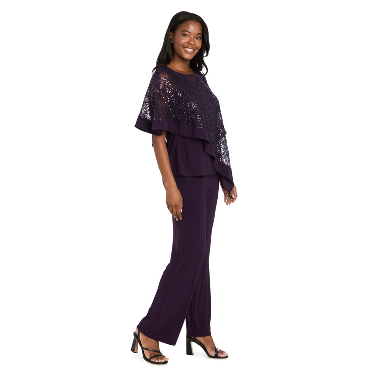 Asymmetric Poncho and Pant Set