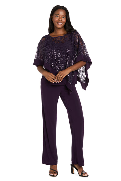 Asymmetric Poncho and Pant Set