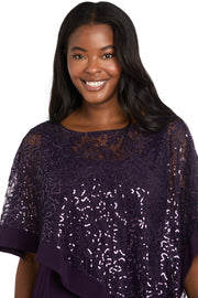 Asymmetric Poncho and Pant Set