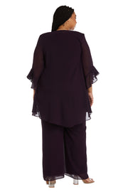 Three Piece Duster and Pantsuit Set - Plus