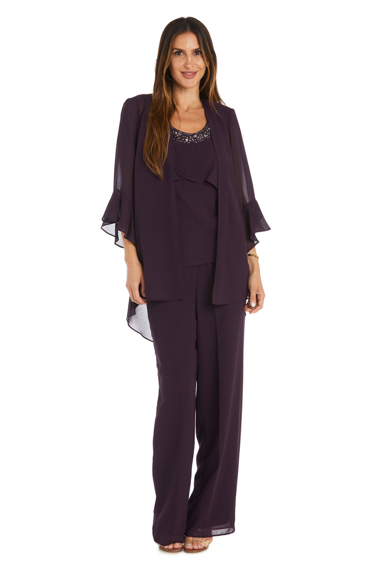 Three Piece Duster and Pantsuit Set