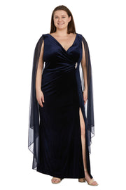 Chiffon Duster Cape Wrap Dress - Plus
