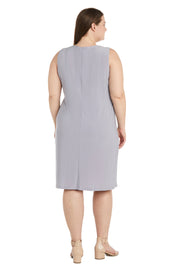 Circle Mesh Patterned Jacket Dress - Plus