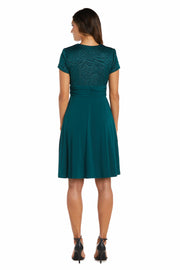 Cascade Wrap Dress with Waist Sash - Petite