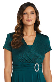Cascade Wrap Dress with Waist Sash - Petite