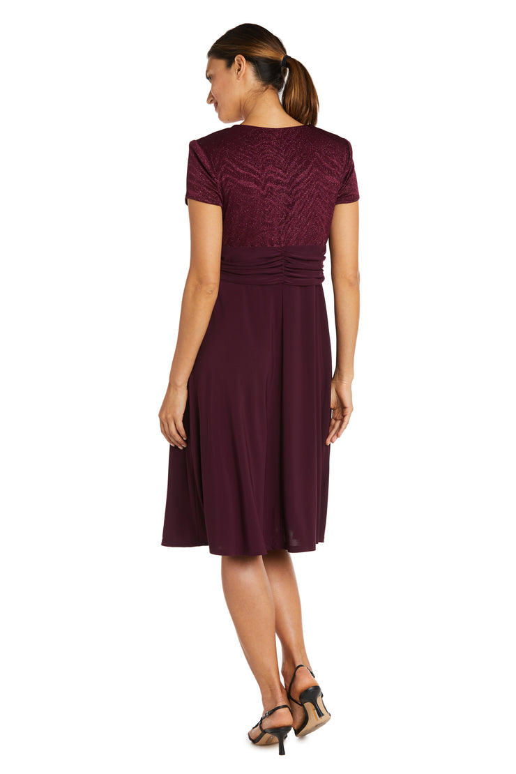 Cascade Wrap Dress with Waist Sash