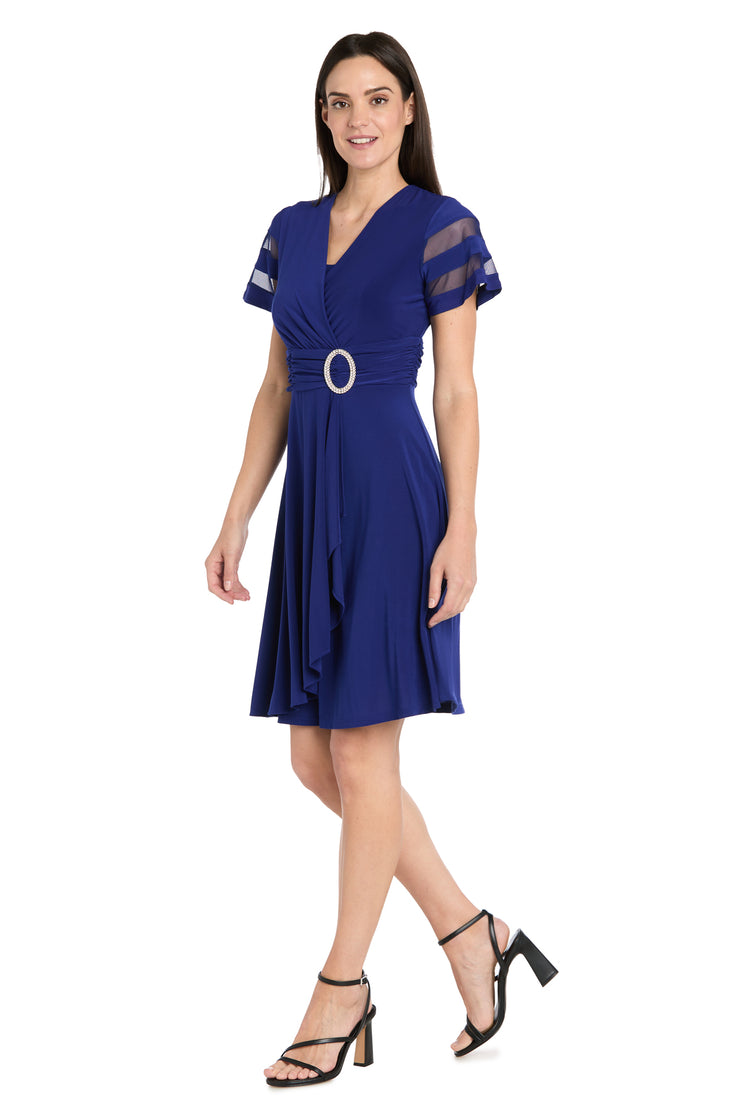 Short Petite Dress Cocktail R&M Richards 9129P - Peacock / 6p Short Petite Dress Cocktail R&M Richards 9129P - Peacock / 6p