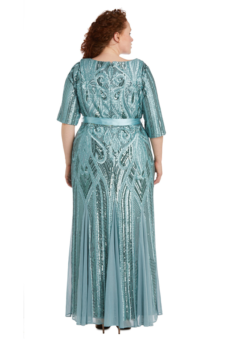 Sequined Embellished Dress - Plus