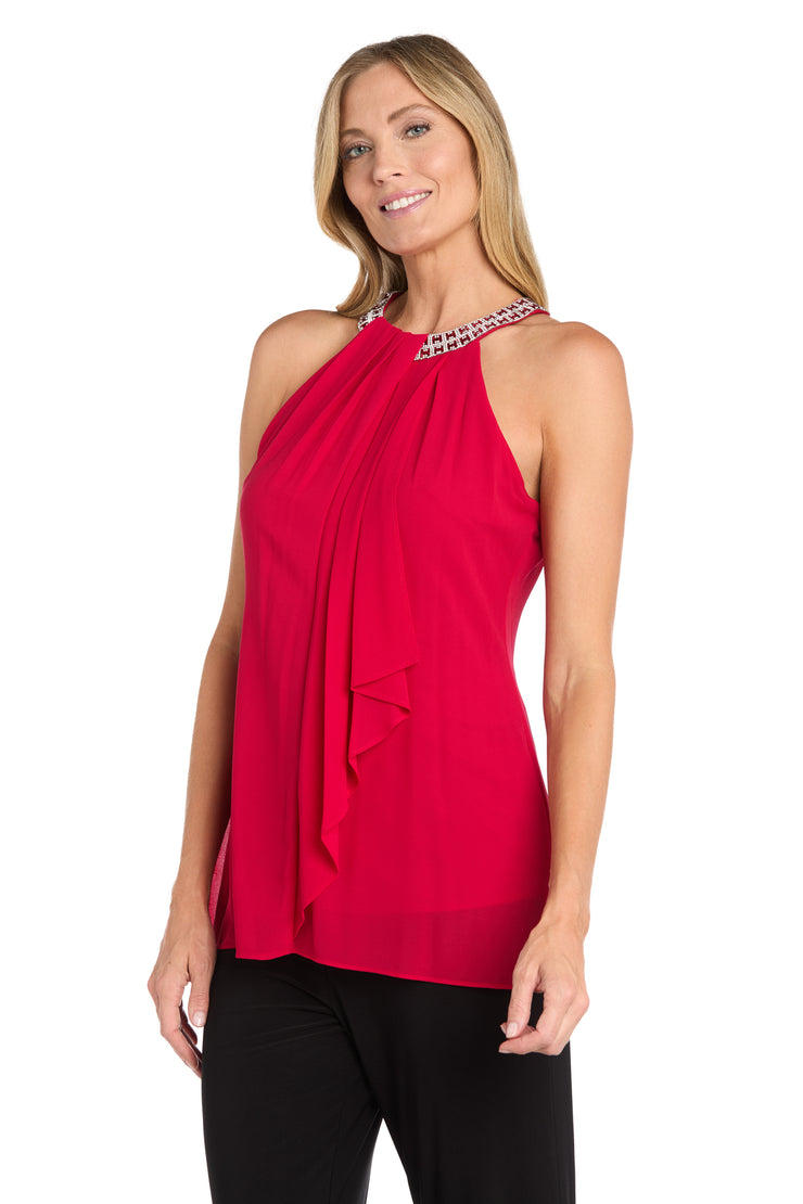 Scarf Halter Tunic With Neck Detail