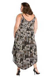 Shadow Mirage Asymmetrical Jumpsuit - Plus