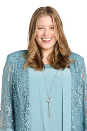 Sequined Jacket Dress - Plus