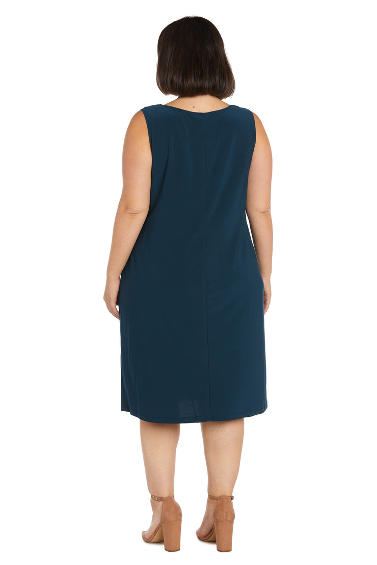 r & m richards necklace dress & metallic trim jacket R & M Richards Necklace Dress & Metallic-Trim Jacket