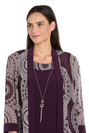 Circular Patterned Jacket Dress - Petite