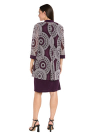 Circular Patterned Jacket Dress - Petite