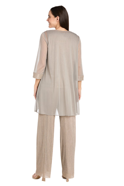 インディー R&B 3pc. Three Piece R & M Richards 3/4 Sleeve Sequin And Pearl Embellished Crew