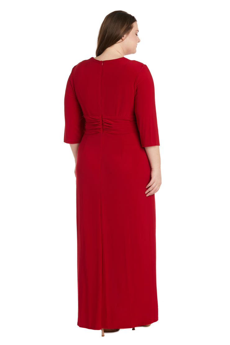 Wrap Gown With Rhinestone Buckle - Plus