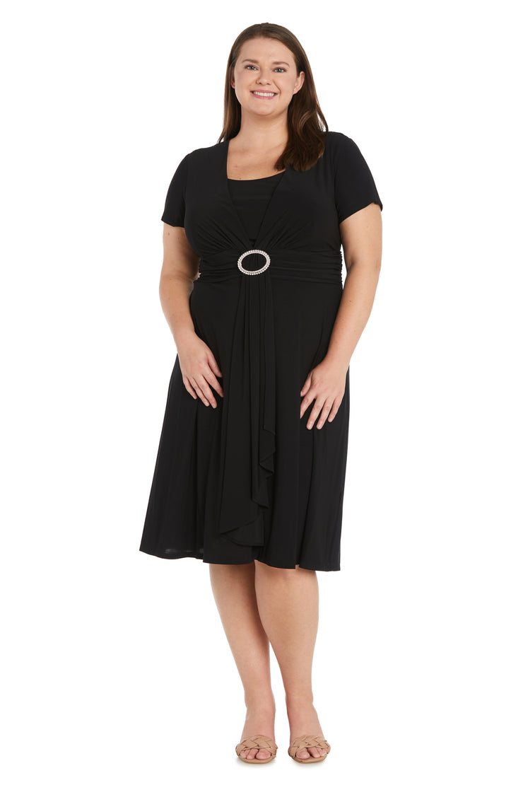 R & M Richards Plus Size Embellished Fit & Flare Dress