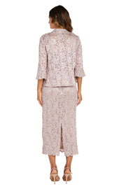 Lace Column Dress with Matching Lace Jacket