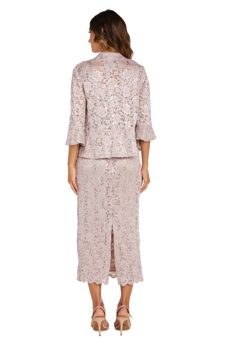 Lace Column Dress with Matching Lace Jacket