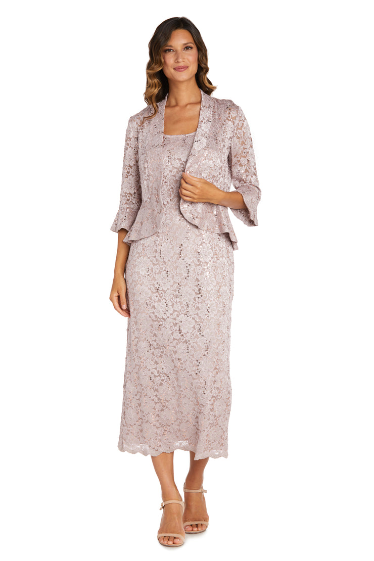 Lace Column Dress with Matching Lace Jacket