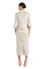 Lace Column Dress with Matching Lace Jacket