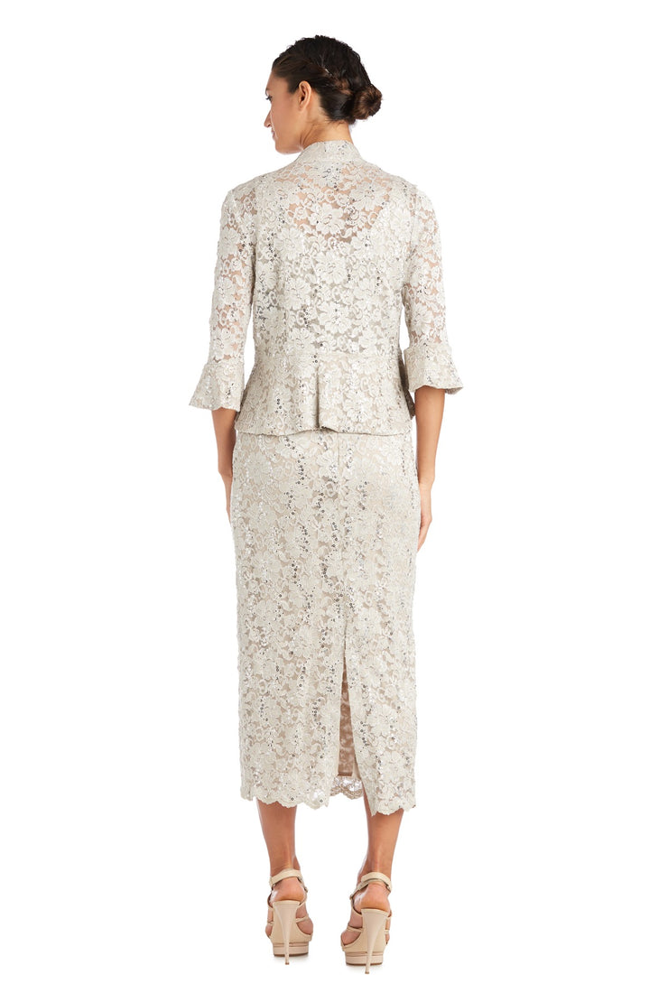 Lace Column Dress with Matching Lace Jacket