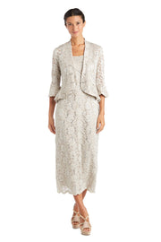 Lace Column Dress with Matching Lace Jacket